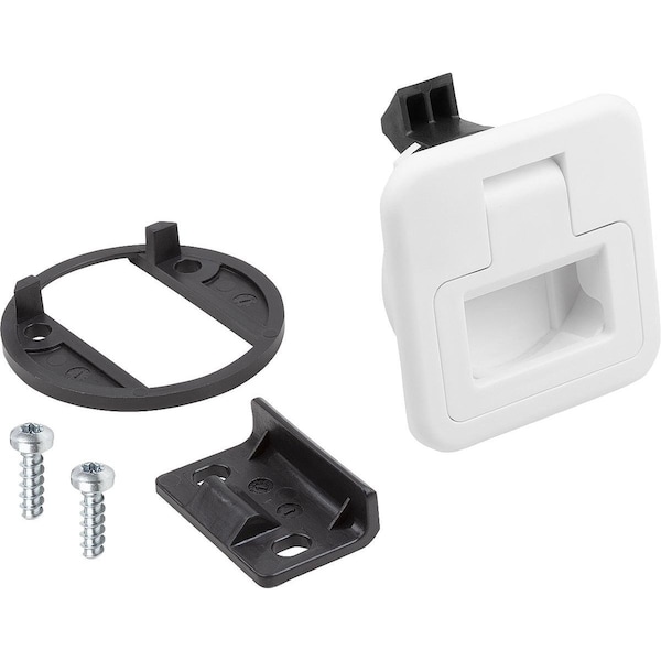 Snap Lock Fold-Down, Lockable, Form:A, S=12-17, H=35, 41, M05X16, Pc/Abs White